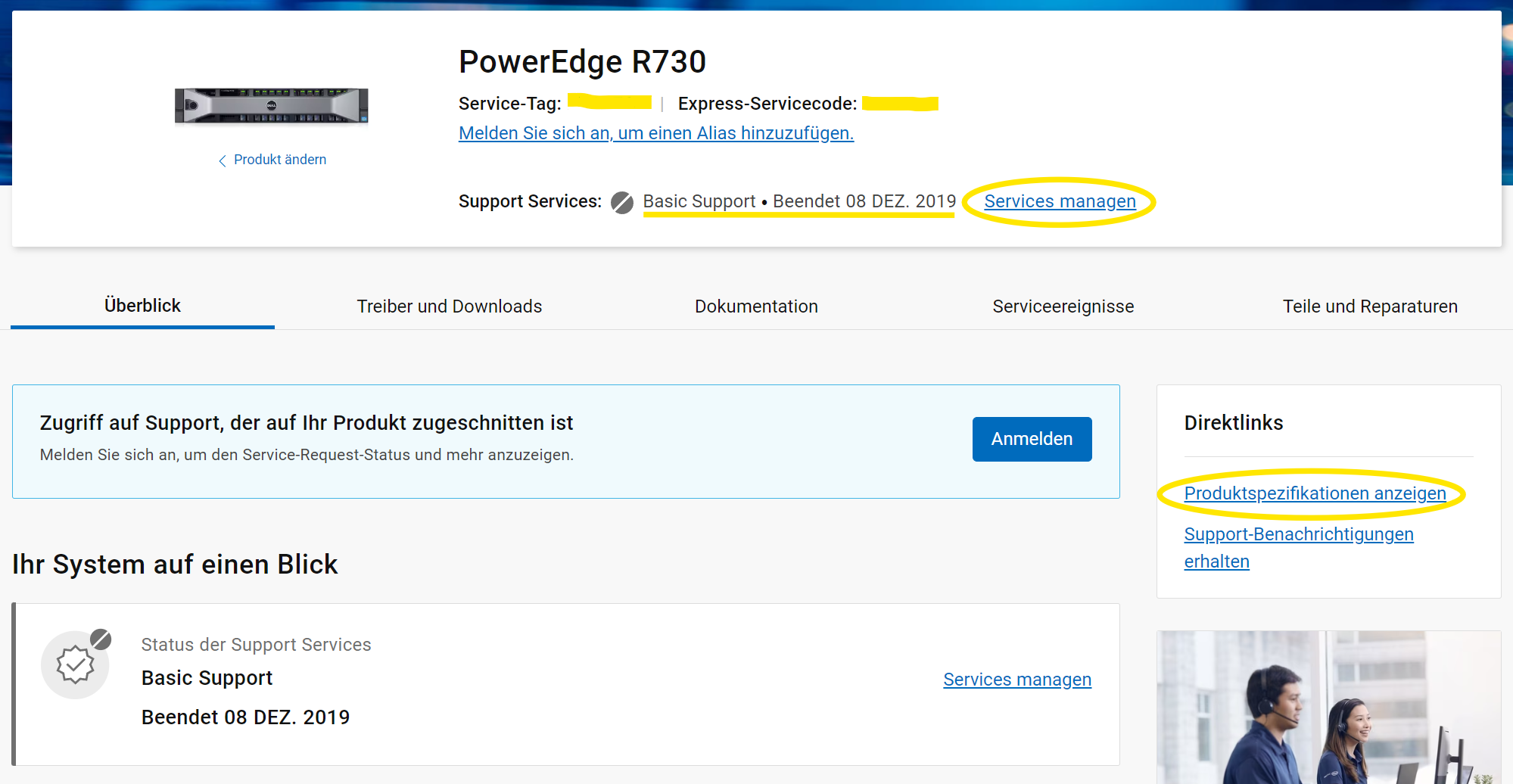 Dell Support Screenshot