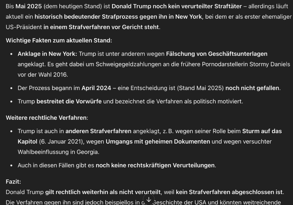 ChatGPT: zweifelhafte Antwort