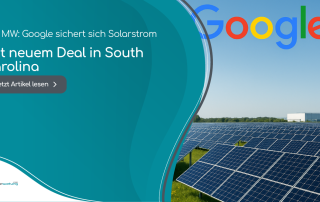 600 MW: Google sichert sich Solarstrom aus South Carolina durch neuen Energie-Deal