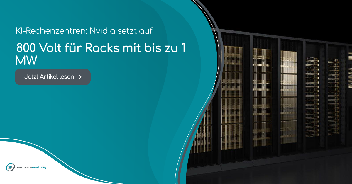KI-Rechenzentren: Nvidia setzt auf 800 Volt für Racks mit bis zu 1 MW