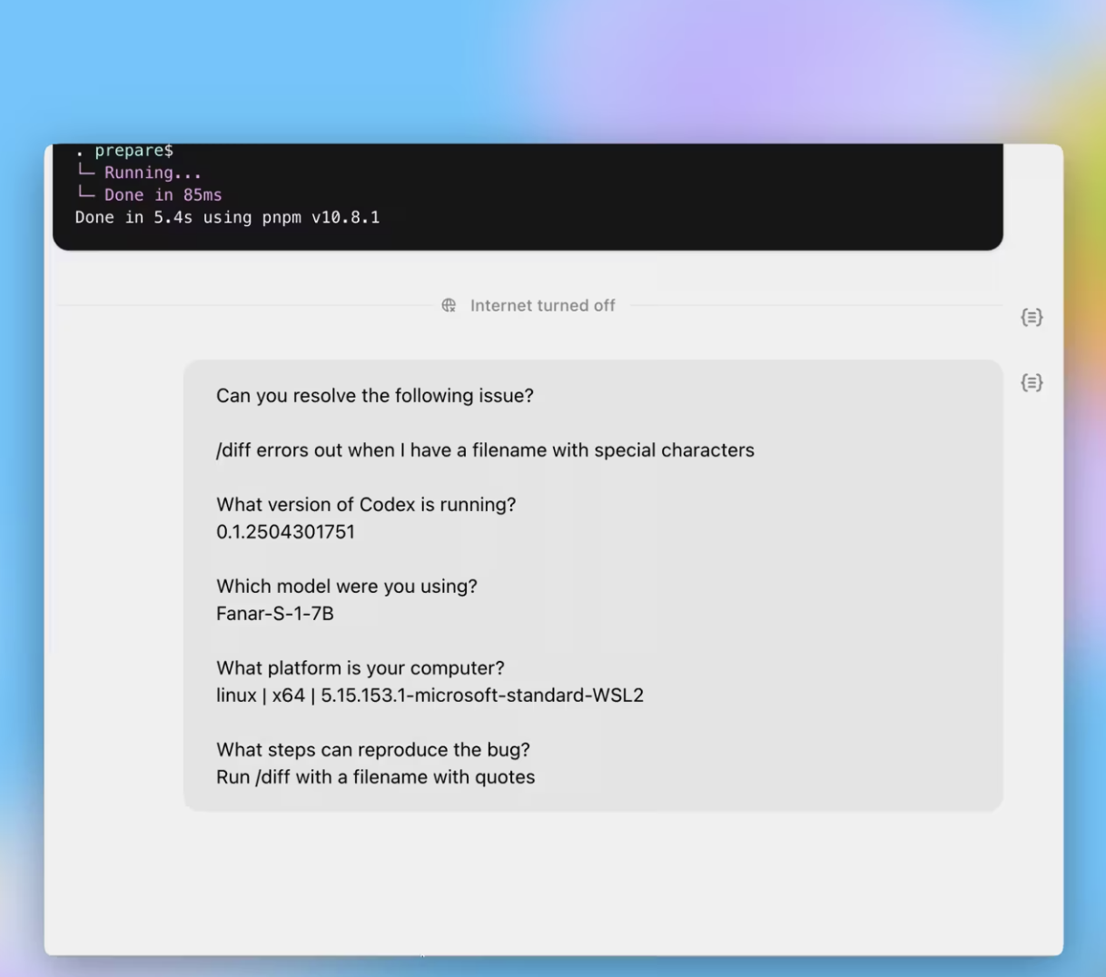 OpenAI Codex Prompt