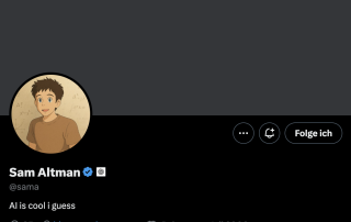 Sam Altman - Profil auf X