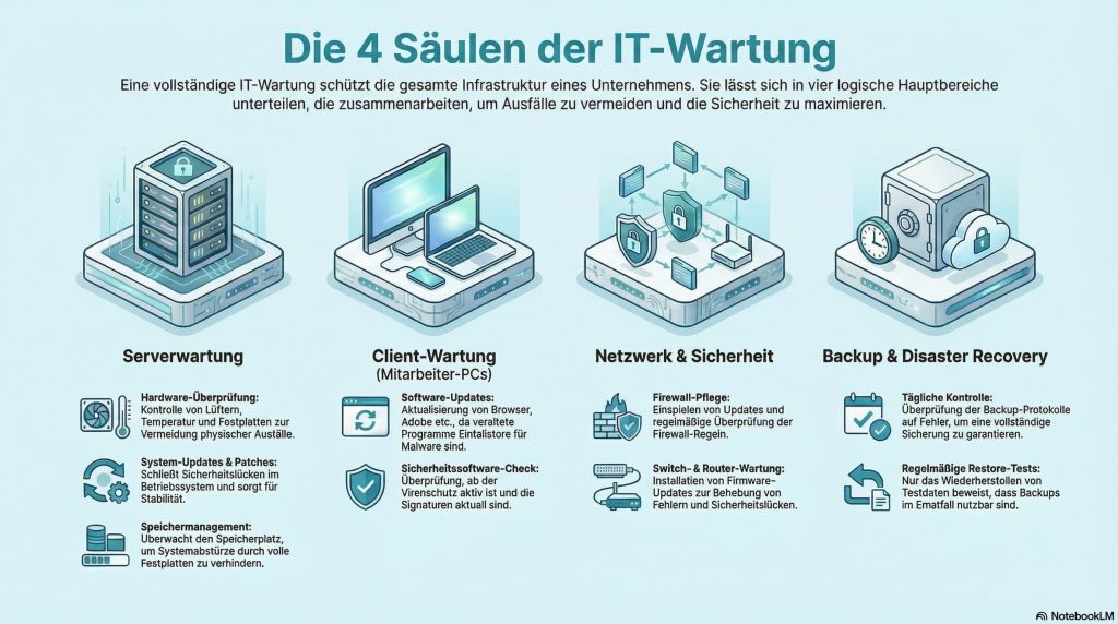 Die 4 Säulen der IT-Wartung