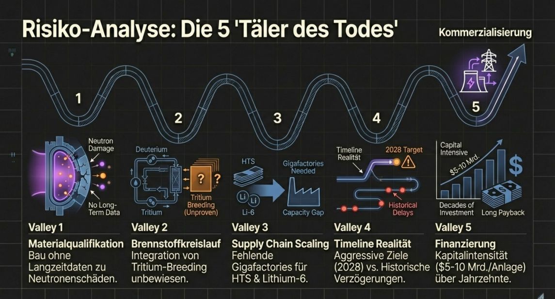5 Täler des Todes für die Fusionstechnologie